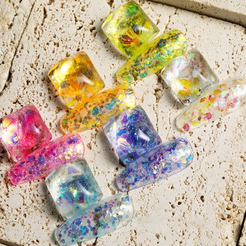 18/24 Color Glitter Powder Sequins Luminous Chunky Glitter Sequins