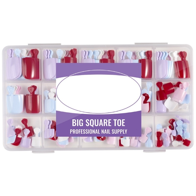160pcs/128pcs Thin Fake Toe Nail Natural Look Light ABS Press on Toenails