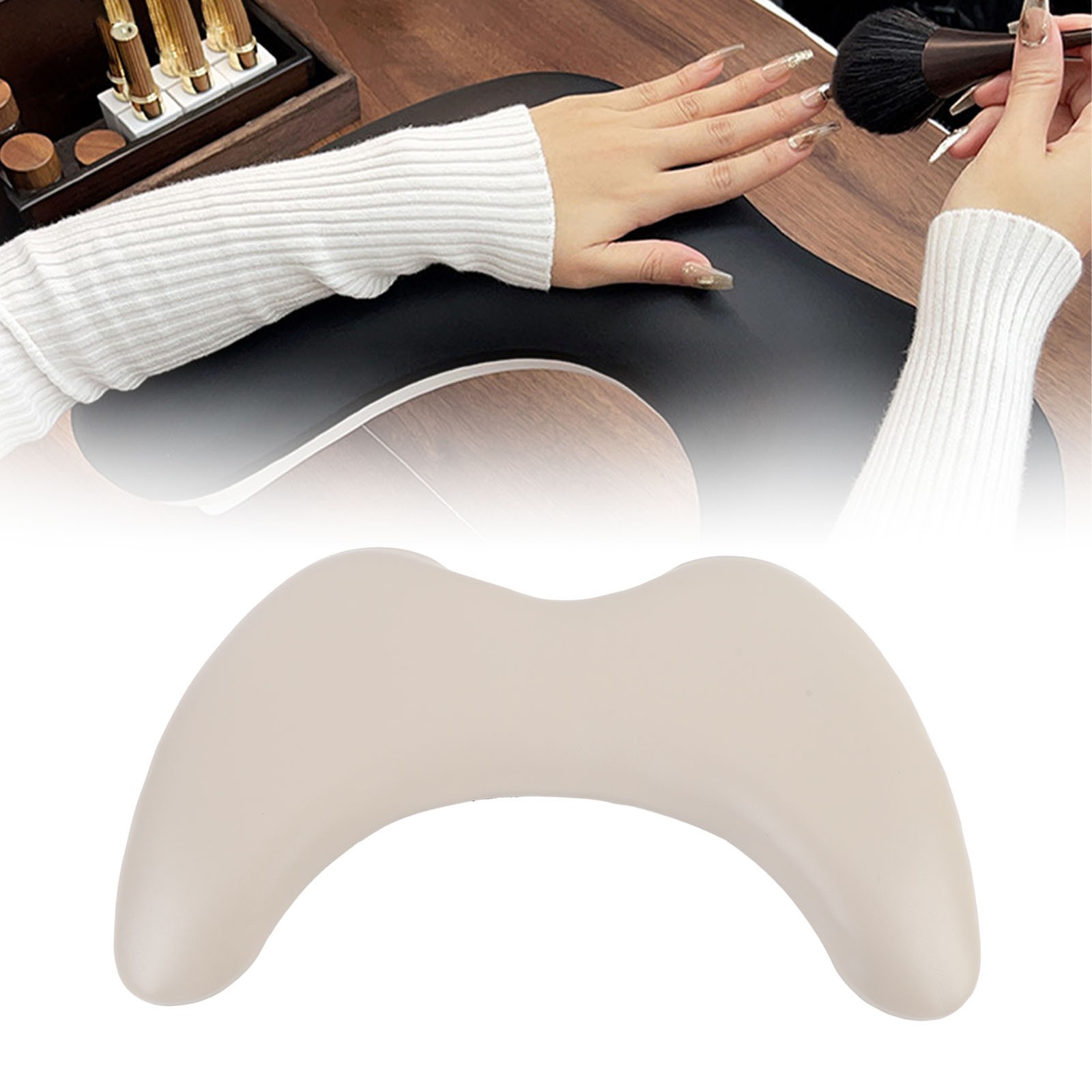 U Shape Manicure Hand Pillow Elegant Arm Rest For Nails Tech PU Leather For DSO