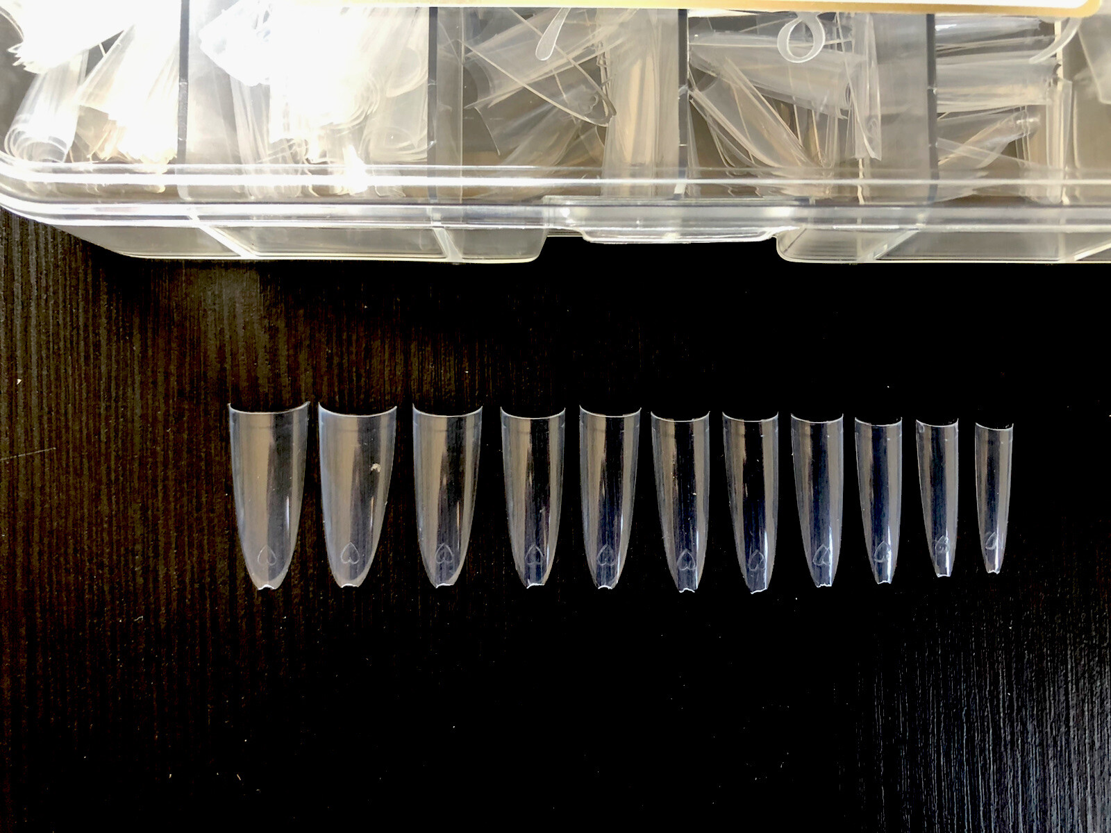 Lamour Vector Shape – Curve Half Moon CLEAR Nail Tips – Box 500 tips USA