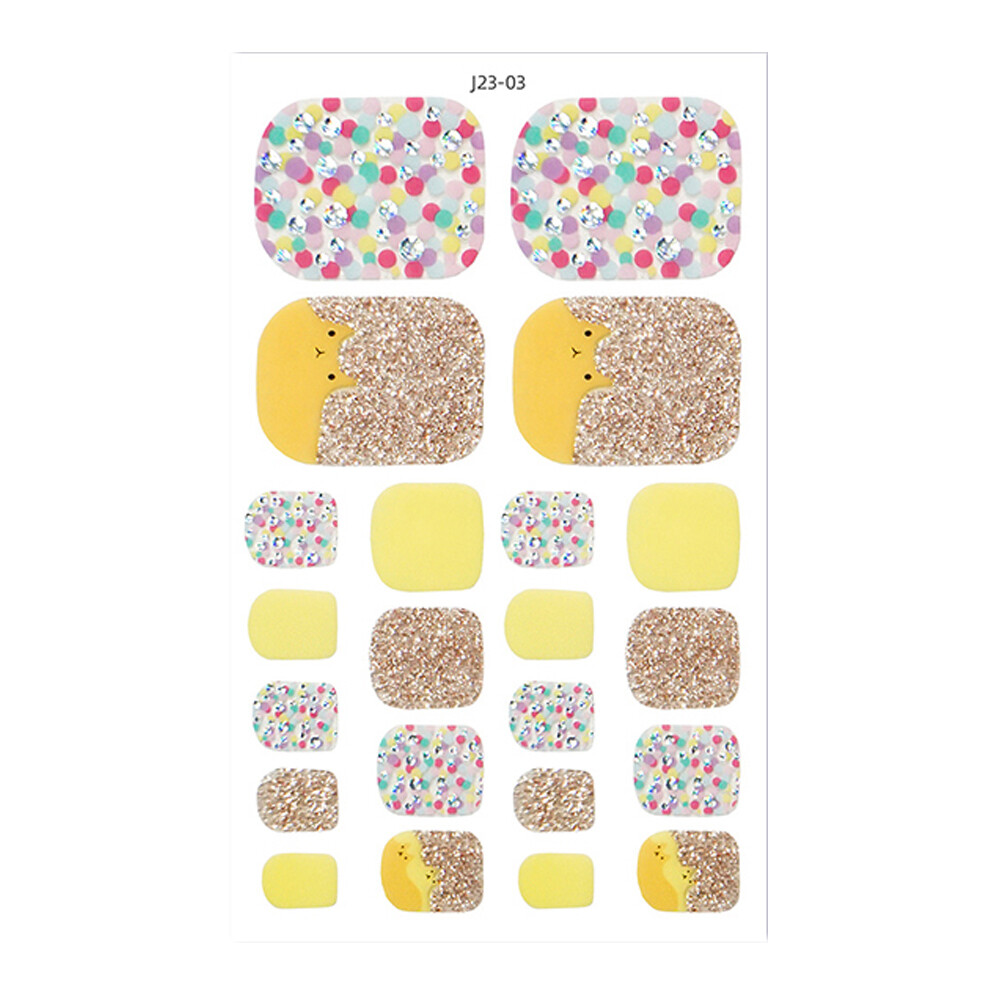 Full Size Nail Wraps Stickers Polish Toe Manicure Art Self Stick Decor 3D Decals