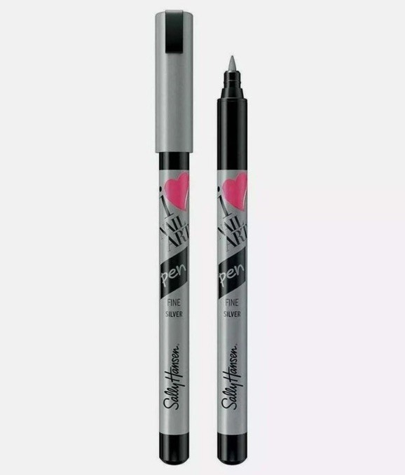 Sally Hansen I 💞 Nail Art Pen Fine Silver 420 – 0.04 fl oz BRAND NEW SEALED