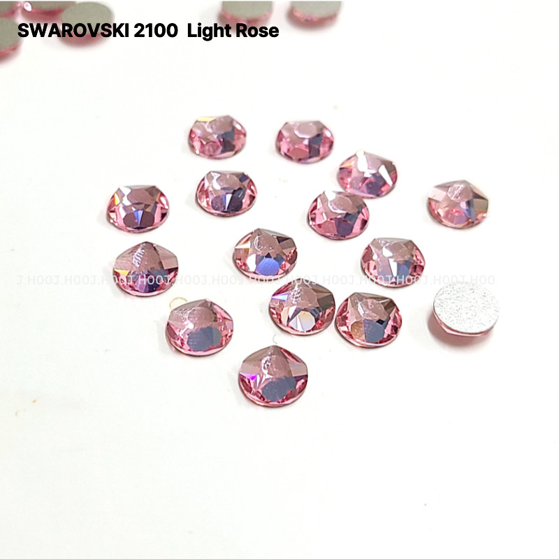 Swarovski 2100 XIRIUS Star Rose Flat Back Crystal Light Rose No Hotfix Rhineston