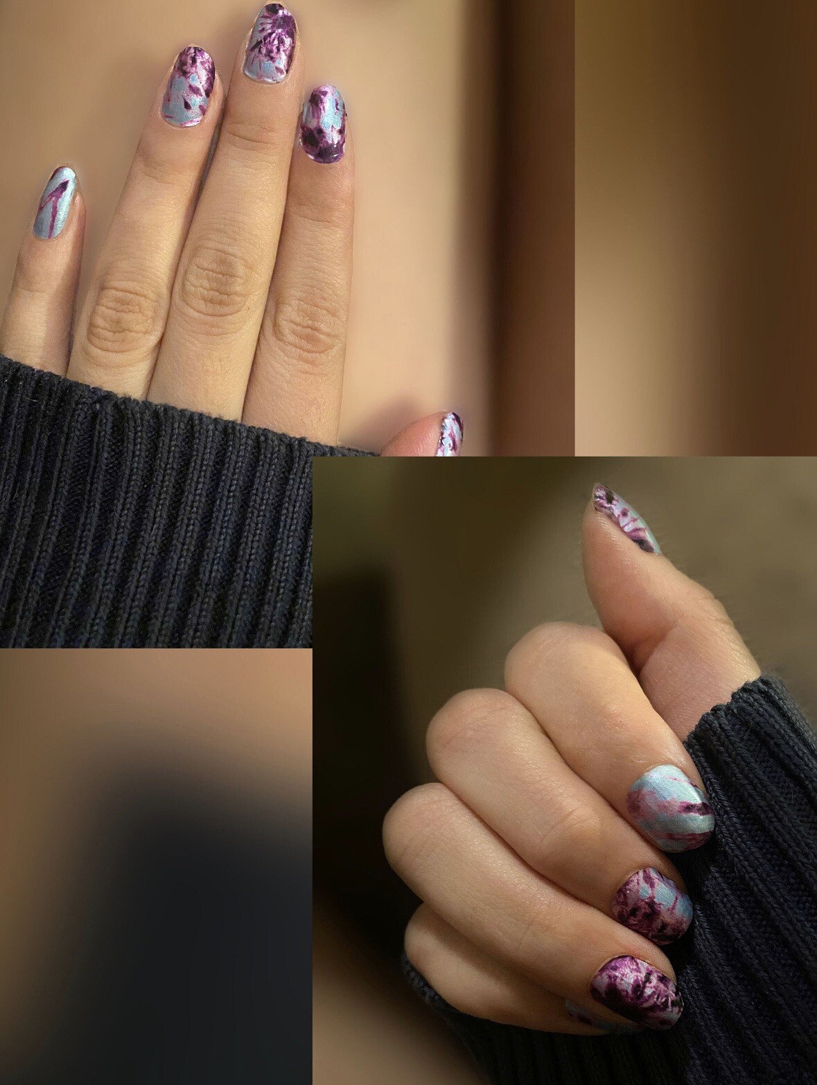 Tie dye nails