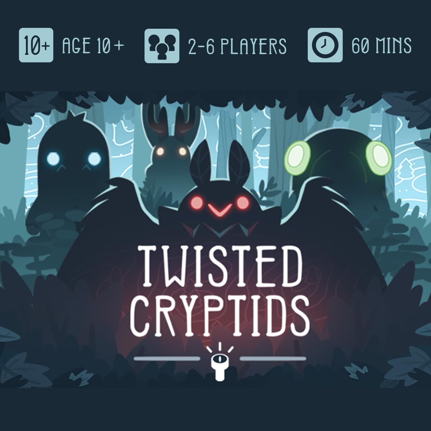 Unstable Games Twisted Cryptids Board 17.6 cm x 4.8 x 0.1 cm, Base Game