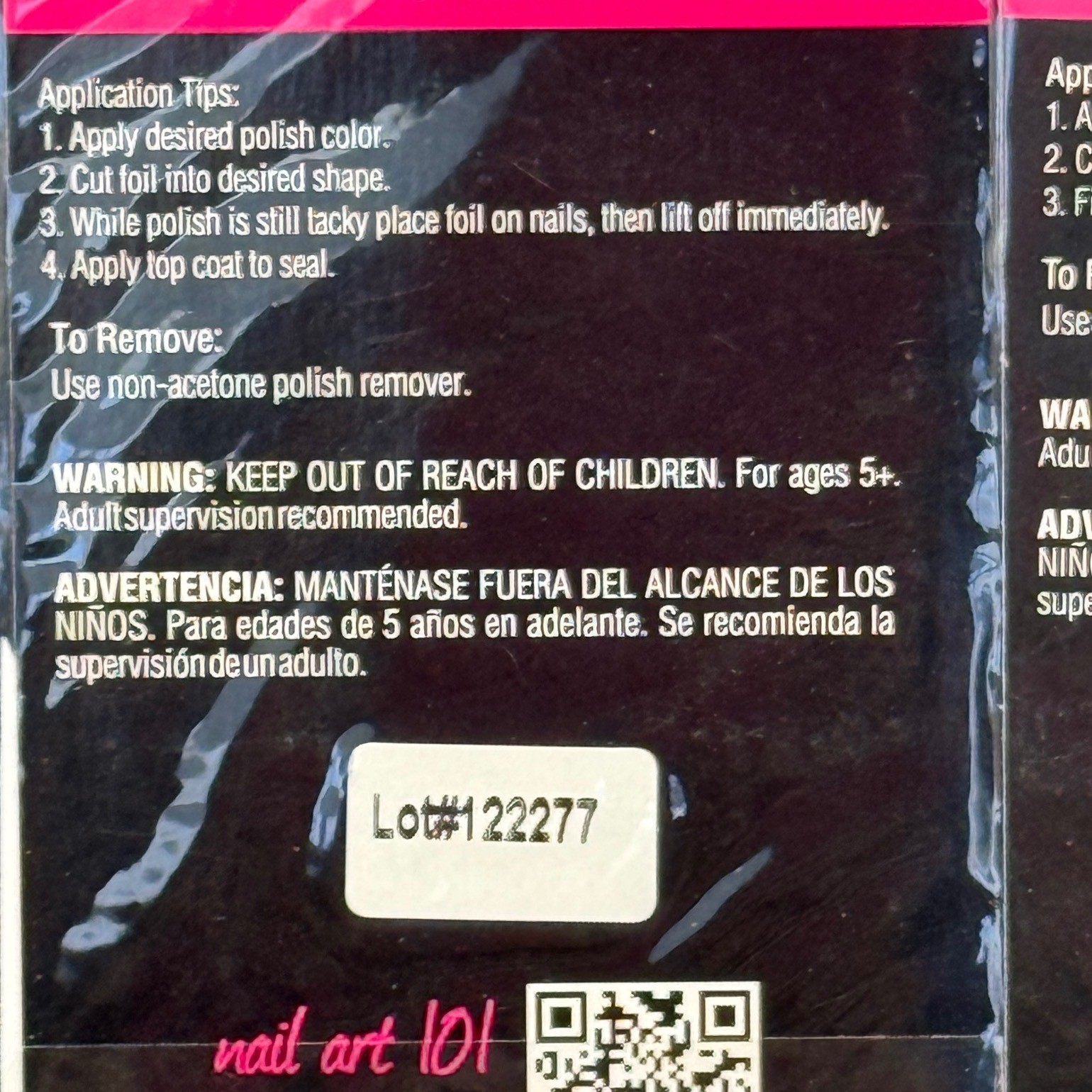 Nail Art 101 Foil Transfer Kit Lot 122277 DIY Nail Art Application Tool