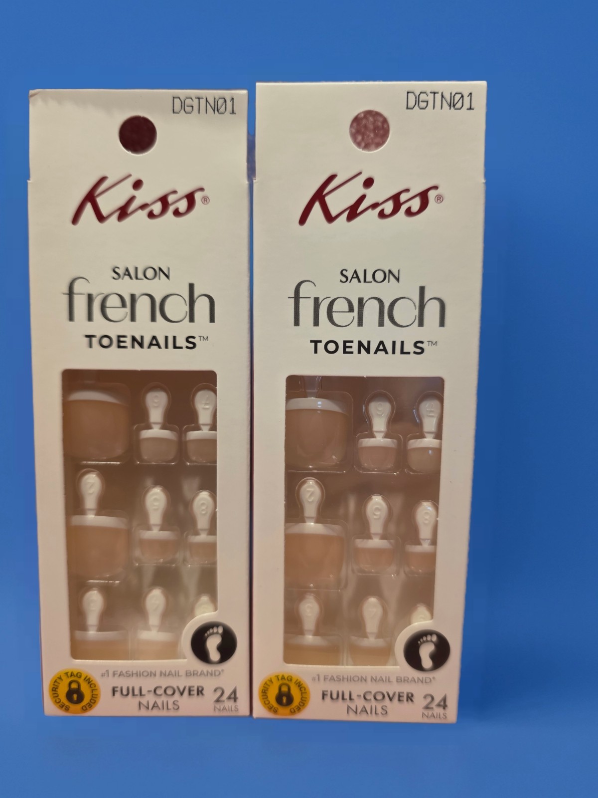 KISS Salon French Toenails Full Cover Nails DGTN01 – Set Of 2