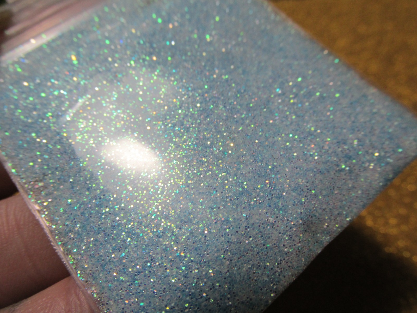 Glow in the dark Iridescent pastels glitter nail art