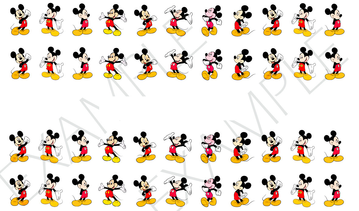 Mickey Mouse Nail Art Stickers Transfers Decals Set of 42 – A1210