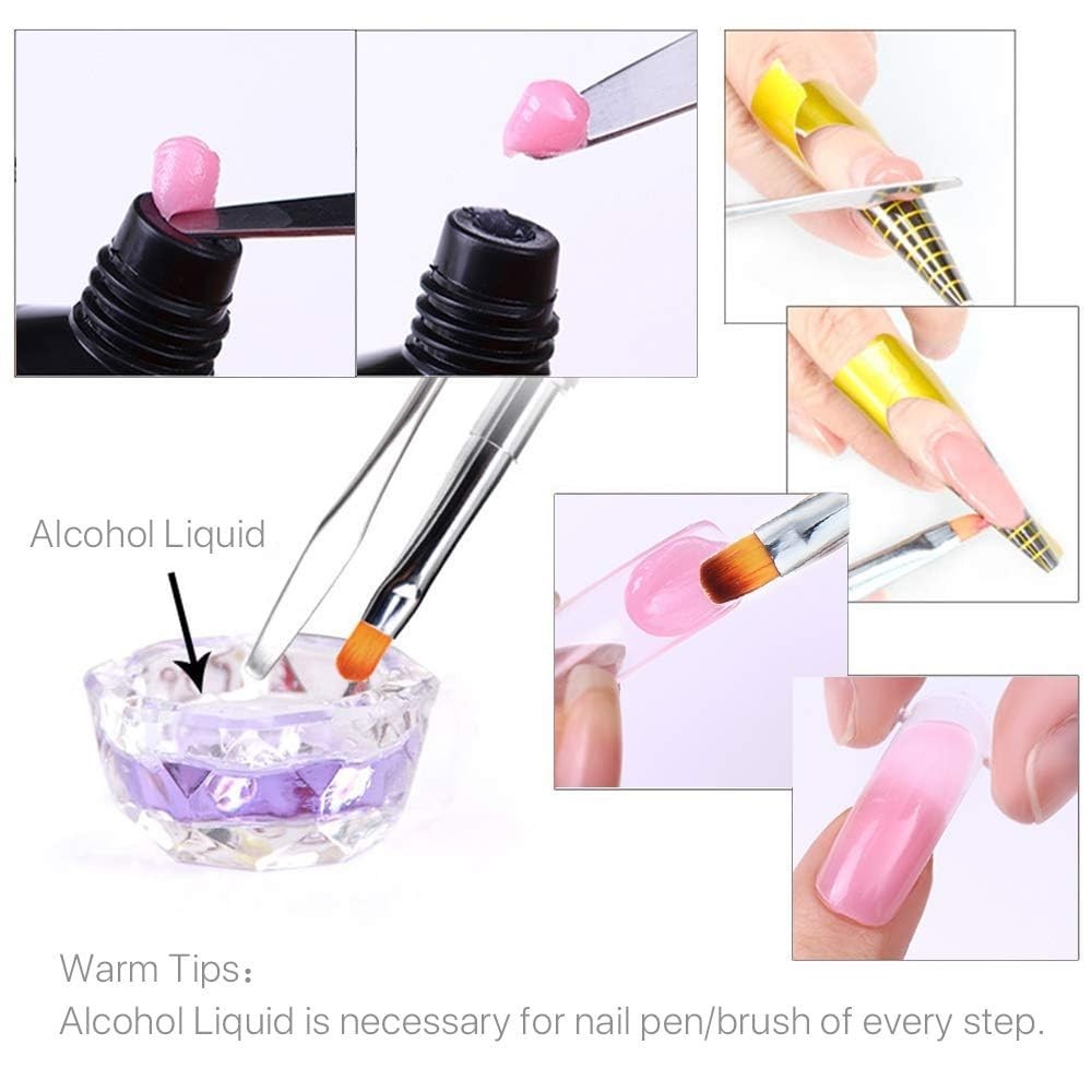 Dual-Ended Polygel Brush Picker Tool Stainless Steel for Gel Nail Extensions