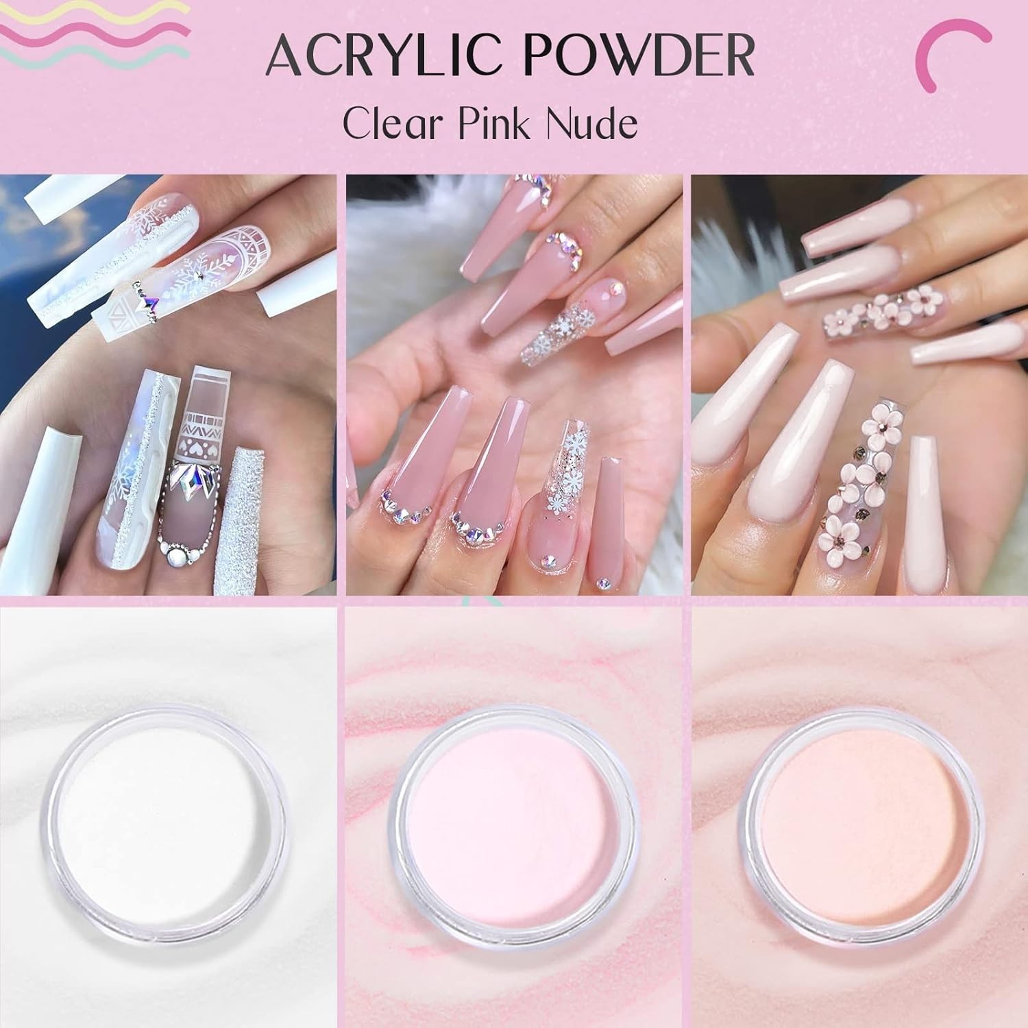 High-Quality Acrylic Nail Kit: Monomer Liquid, Brushes & Press On Nails Included