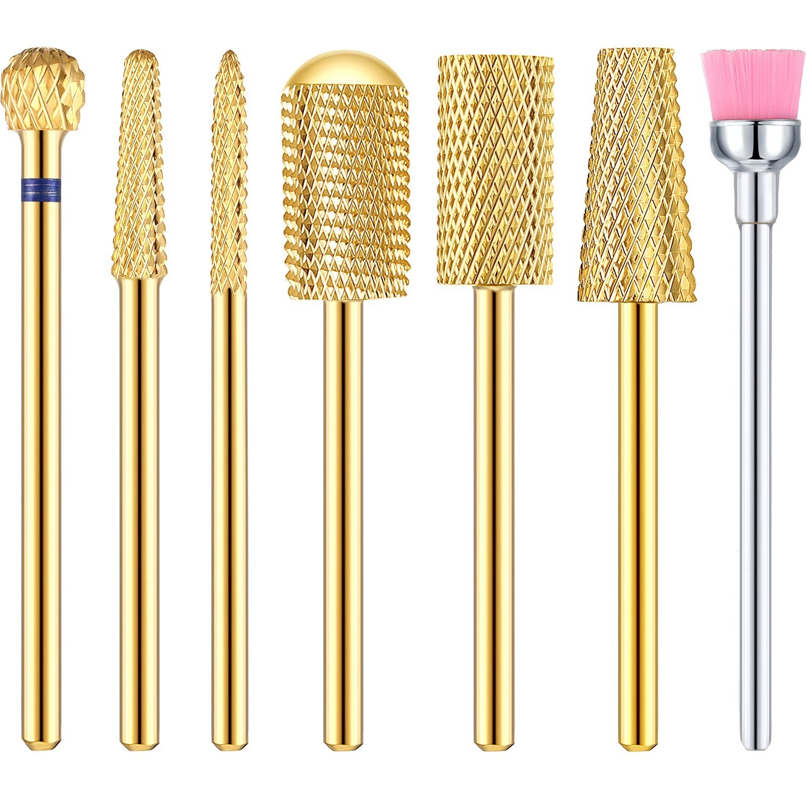 Hestya 7 Pieces Nail Drill Bits Set Tungsten Carbide Drill Bits for Nails Ele…