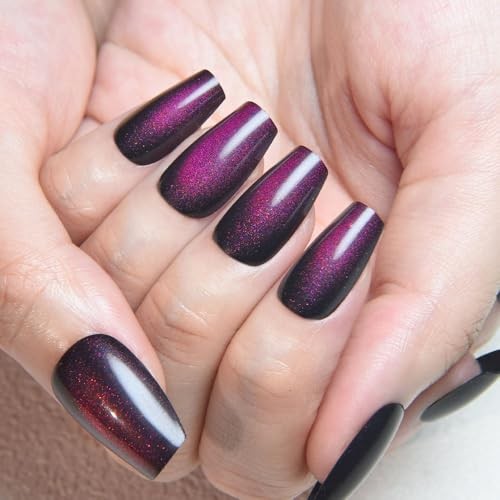 Dark Purple Cat 32 Ounce (Pack of 1) 32Pcs-Coffin Medium Square-13 Dark Purple