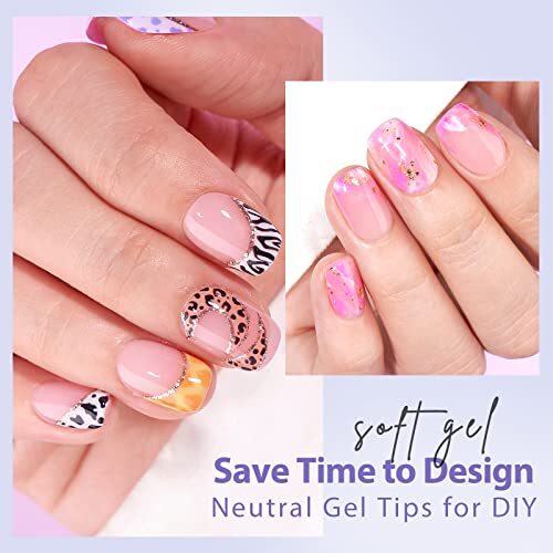 XCOATTIPS Natural Nail Tips – Christmas Short Square Press On Nails B-S Square