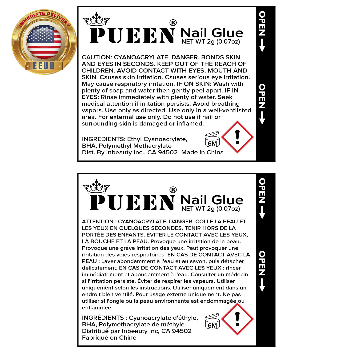 Nail Glue for Acrylic Nails and Nail Decorations, Long Lasting Professional Supe