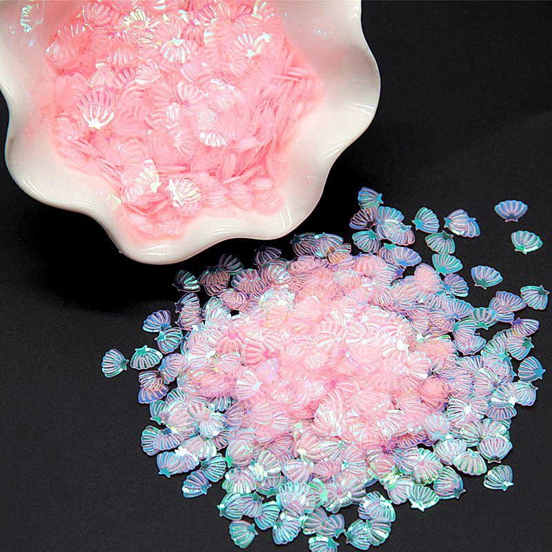Sea shell Sequins – 7mm PVC Loose Sequin Glitter Paillettes Nail Art Manicure