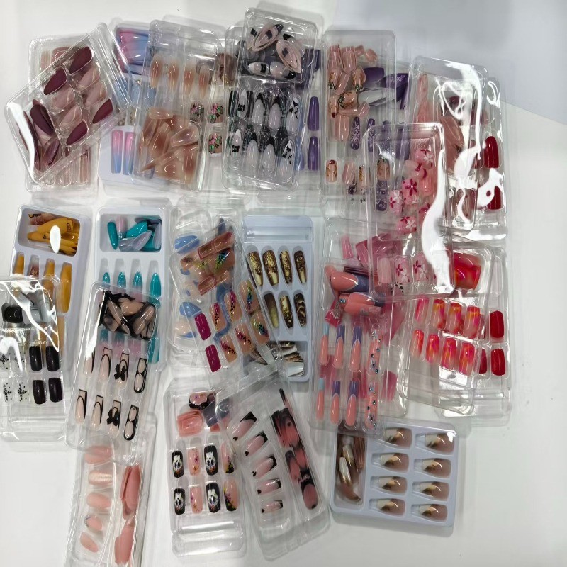 240Pcs nail art random style mixed style full of vitality removable fake nail