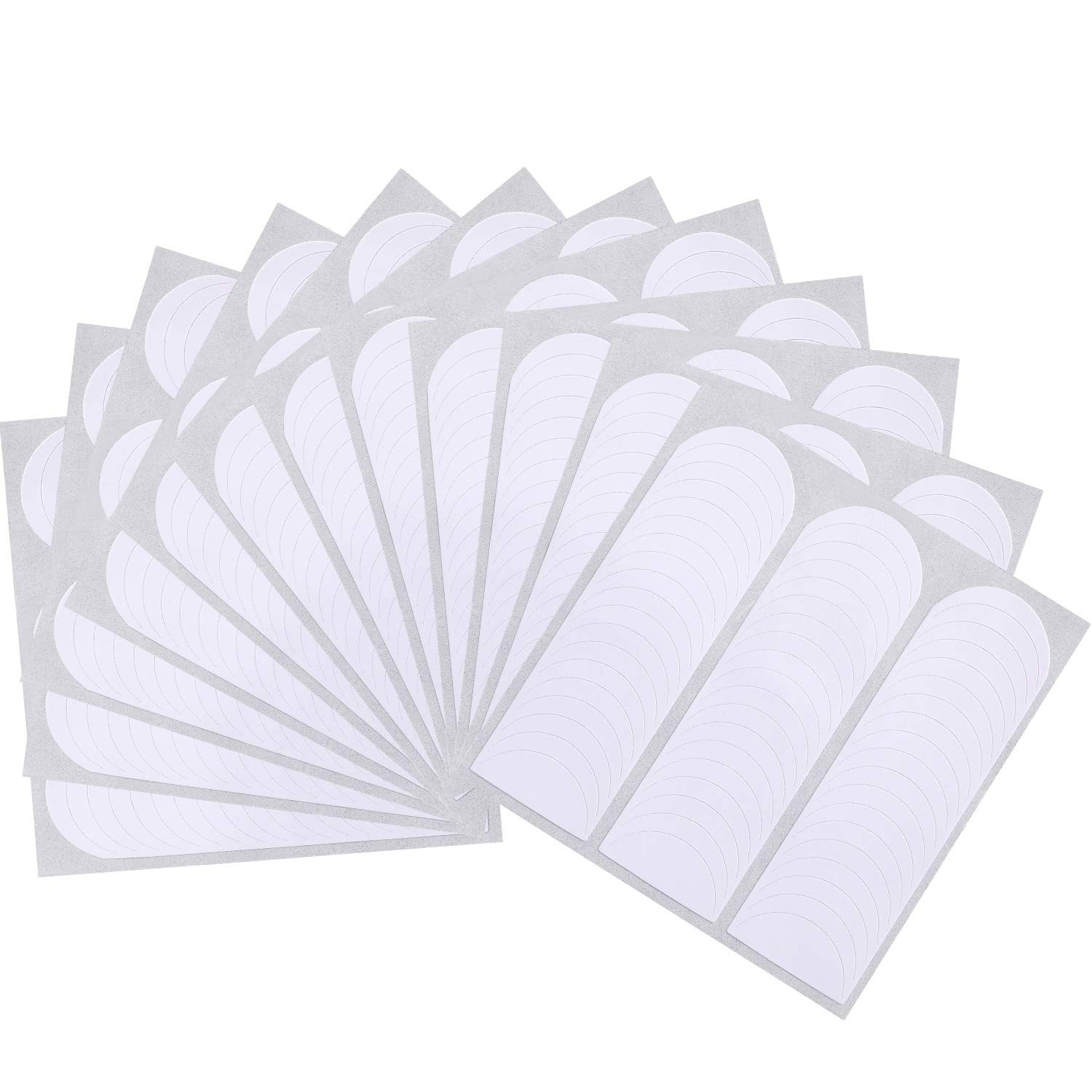576 Pcs French Manicure Nail Tip Stickers Strips Self-Adhesive Guides Set (Moon)