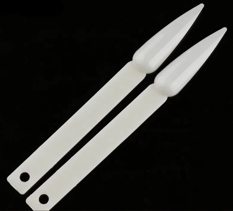 Tips Stiletto Para Diseño O Practica Natural, Clear Y White 40 Pc Ea Color