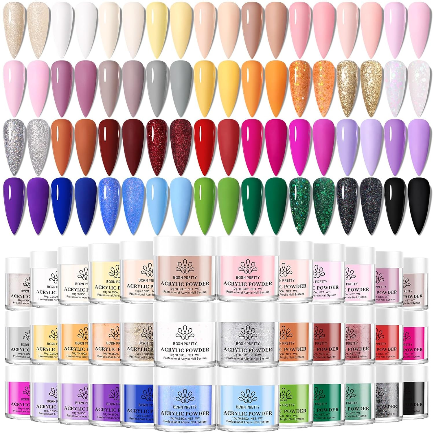 Acrilicos De Colores Para Unas Dulce Uñas Acrílicas Polvo Colección 36 Colors