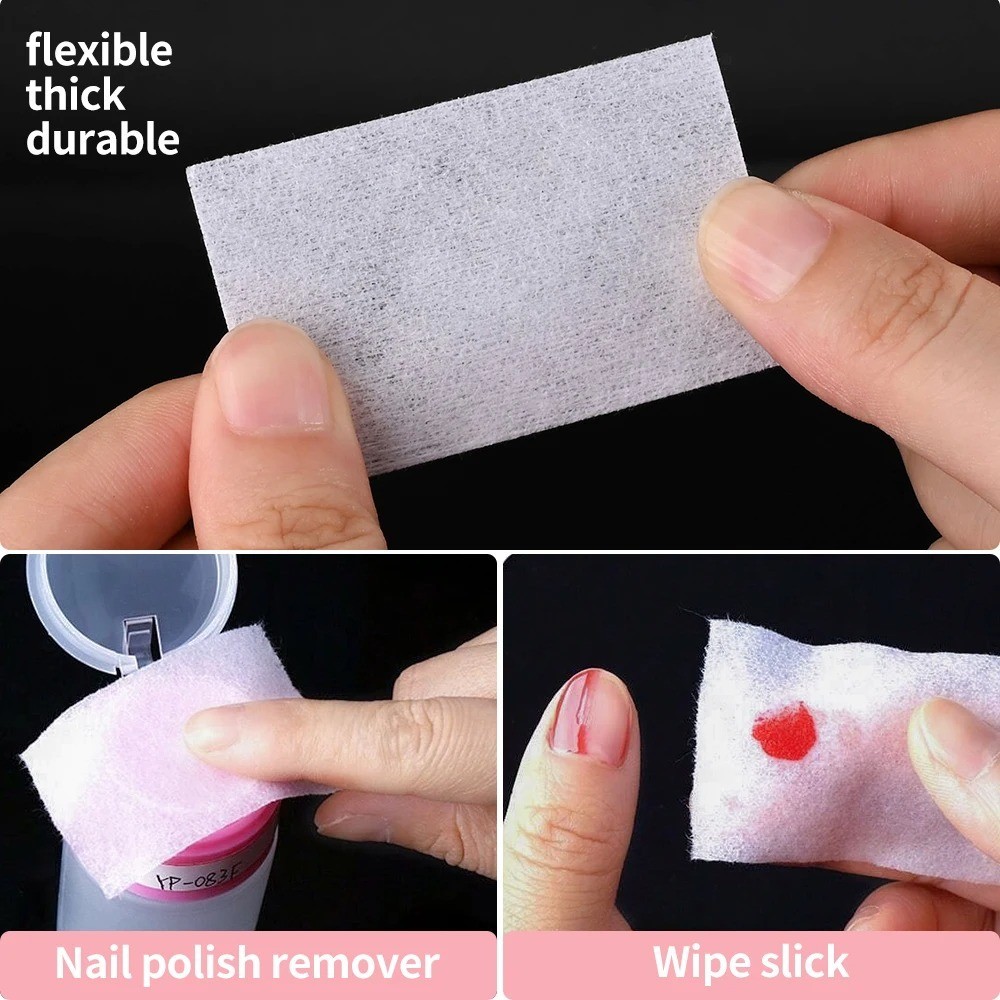 1000/600/500/100pcs Lint-Free Nail Cotton for UV Gel Polish Removal Wipes Paper