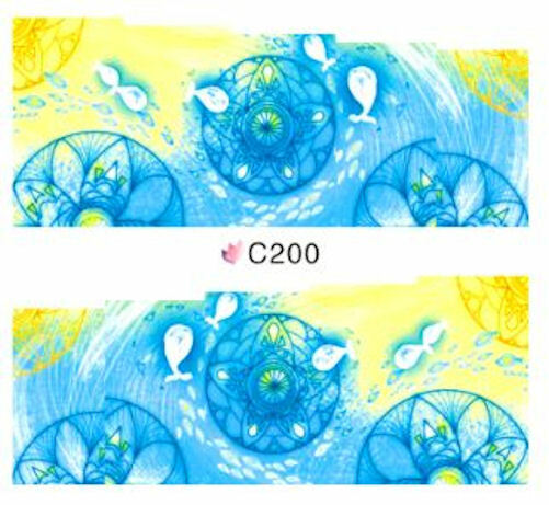 22 sets Nail art water transfer decal sticker wrap C series Beach Ocean Sea C03