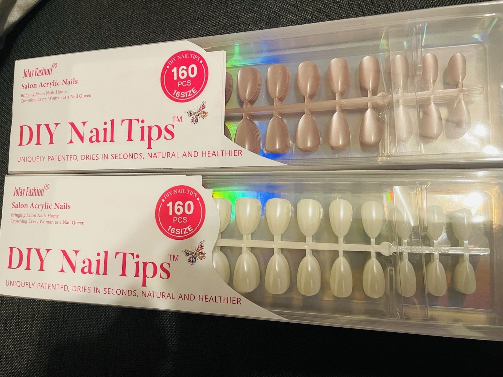 Jofay Fashion Salon Acrylic Nails 160 Count X 2 Packs