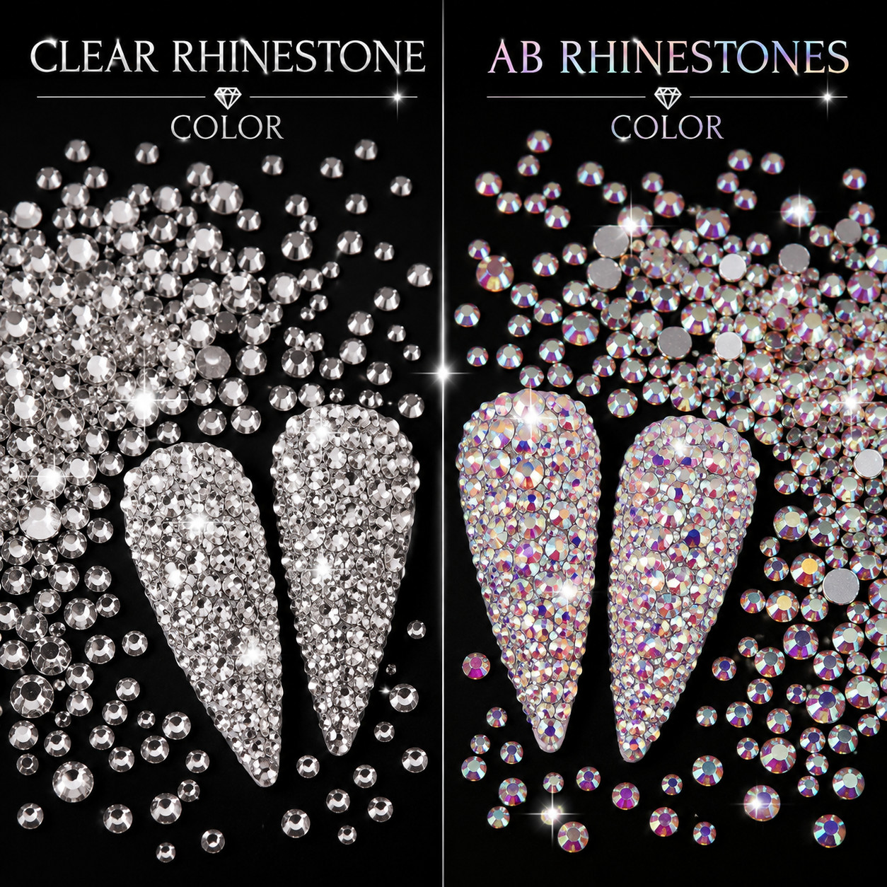 Nail Mini Crystal Rhinestones Clear Flat Back Hotfix Stones DIY Decoration 1mm