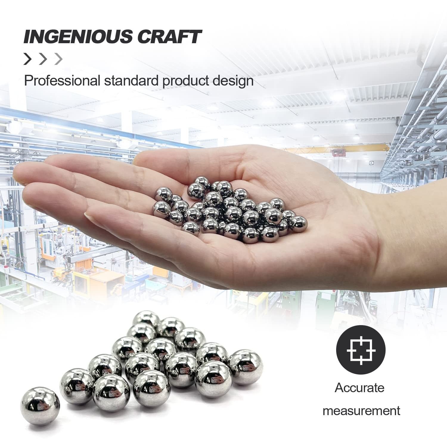 50 PCS 10mm Precision Solid Carbon Steel Ball Bearings Loose Balls Core