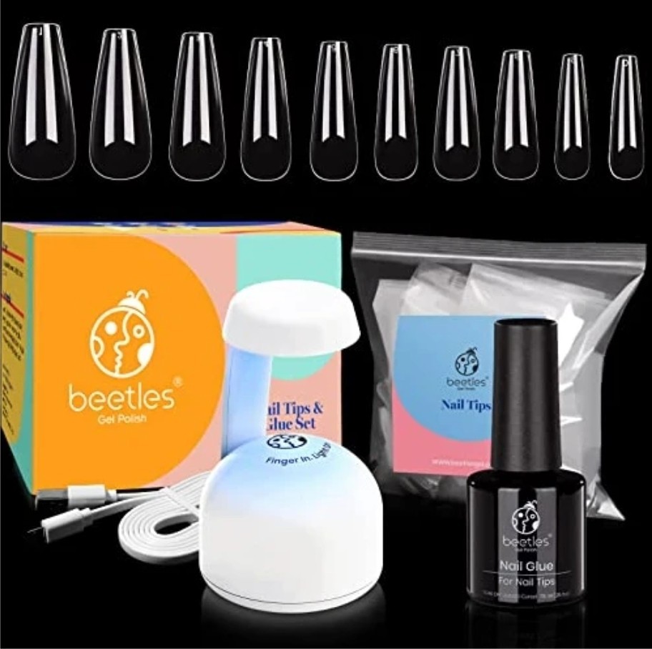 Beetles Nail Tips & Glue Gel Nail Kit 2-in-1 Nail Gel & Base Gel 500pcs……252