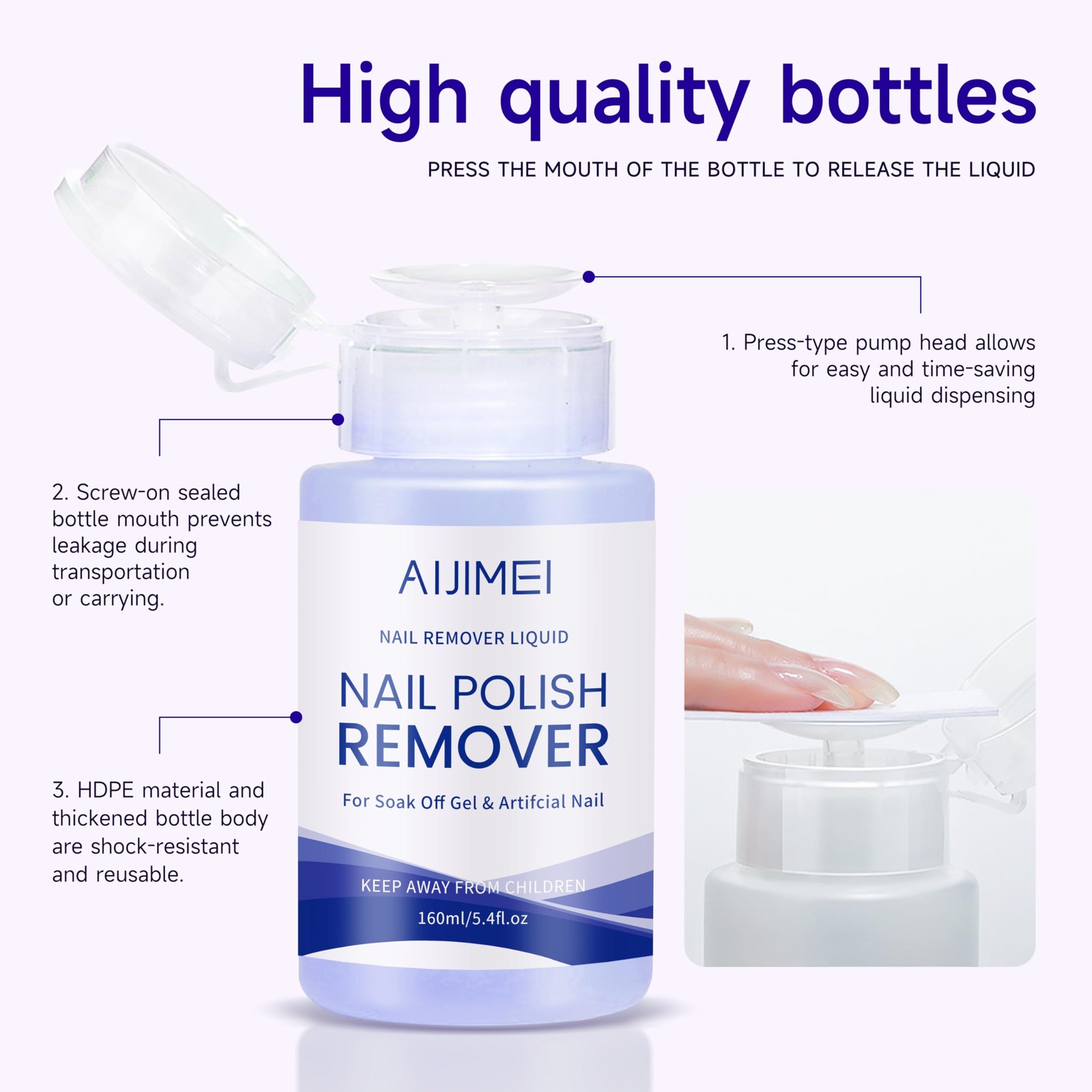 AIJIMEI 160ml Gel Nail Polish 4 Fl Oz (Pack of 1), Remover