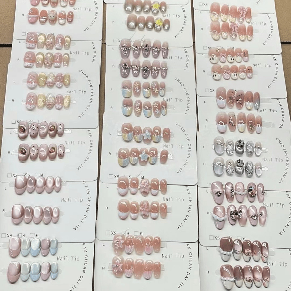 40pcs Handmade Nail Art Mystery Box Premium Press-On Nails Valentine’s Day Gift