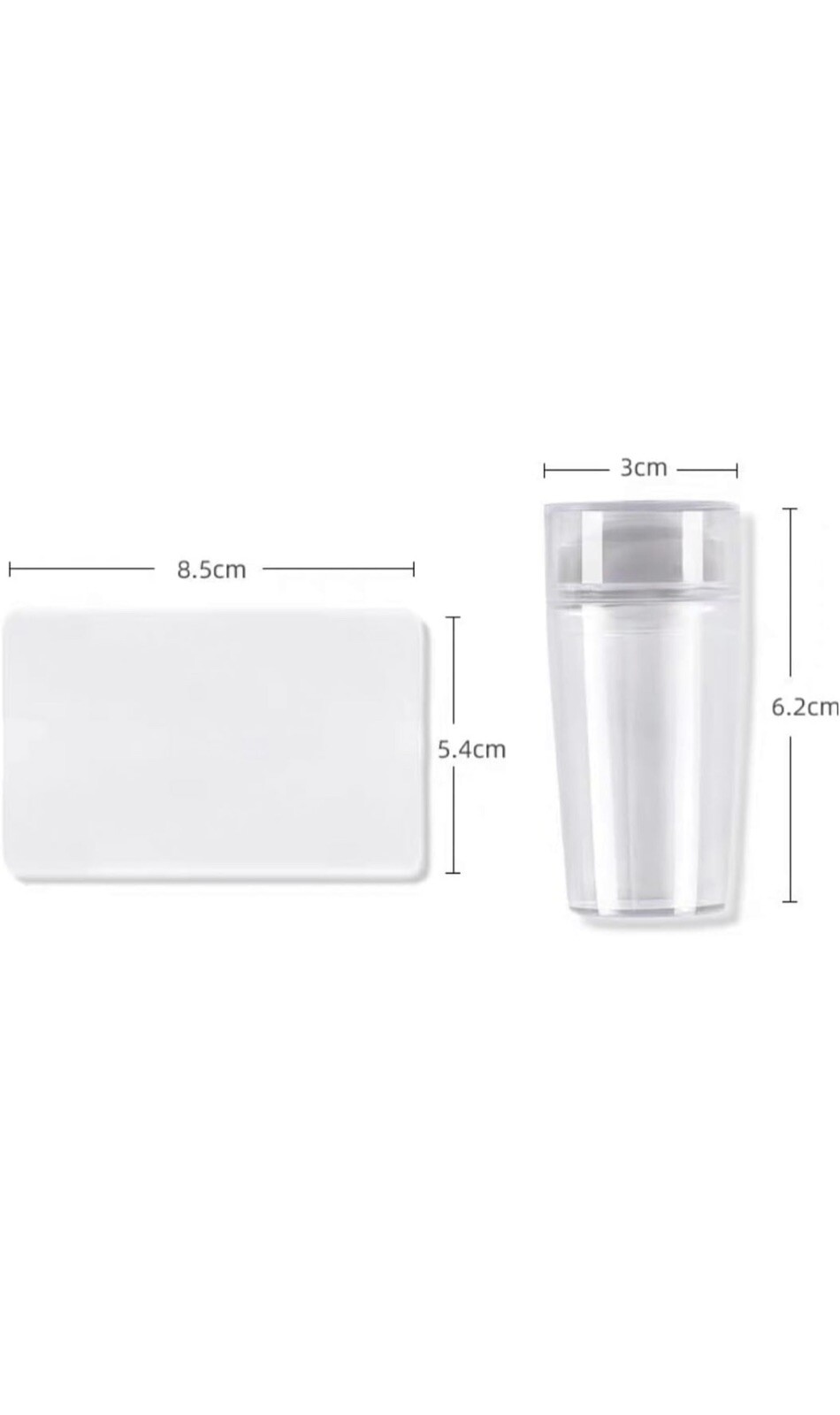 3pcs/set Clear Jelly Silicone Nail Art Stamper Scraper DIY Nail Art Stamper Tool