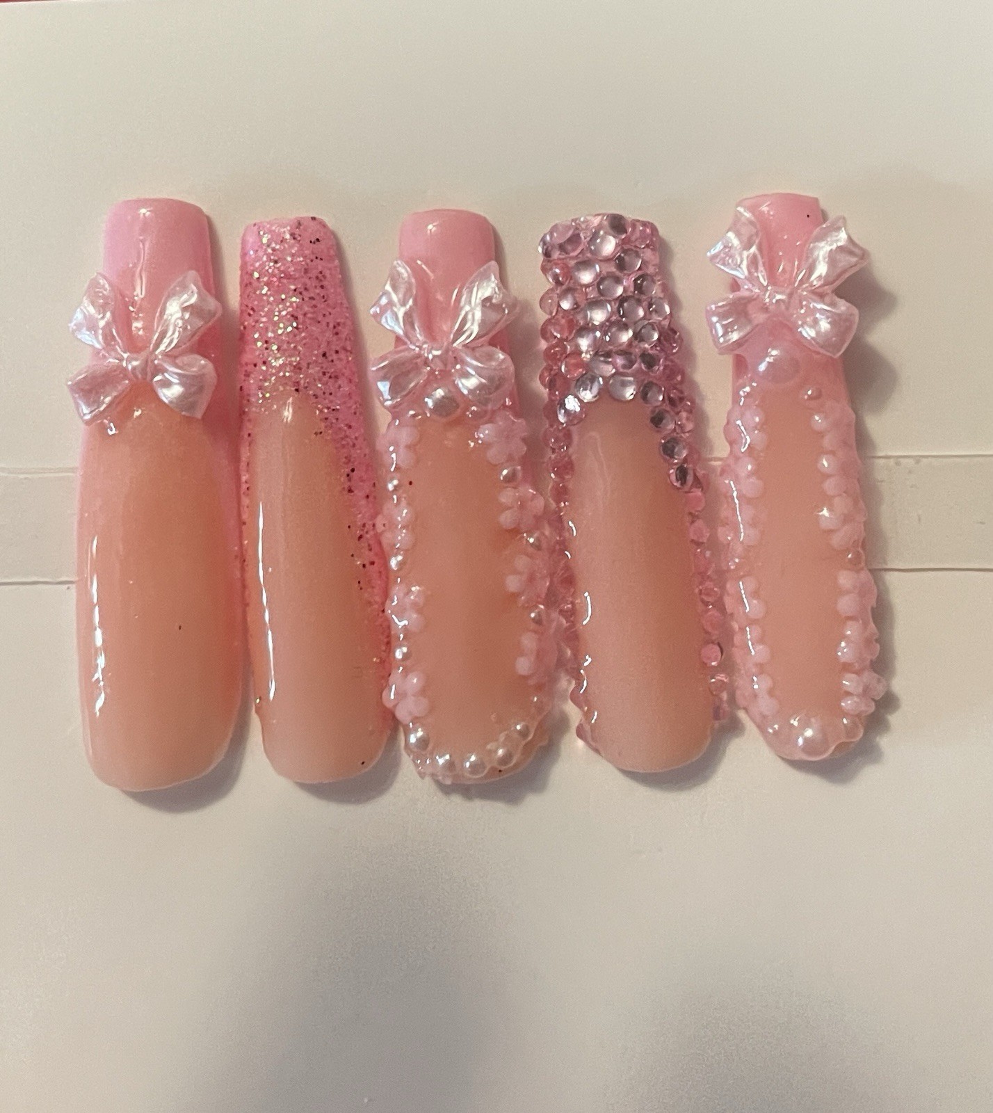Custom Gel Press-On Nails Handmade 10-Piece