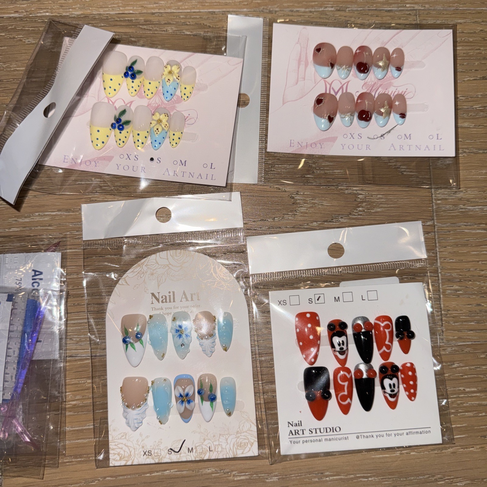 3D Press on Nails Bundle of 4 Nail Art Size Small New Designed
