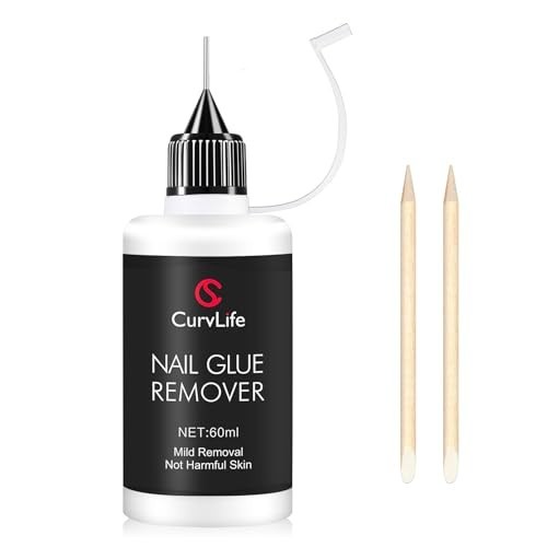 Gentle Nail Glue Remover 60ml for Press-On & Gel Nails, Non-Acetone Formula