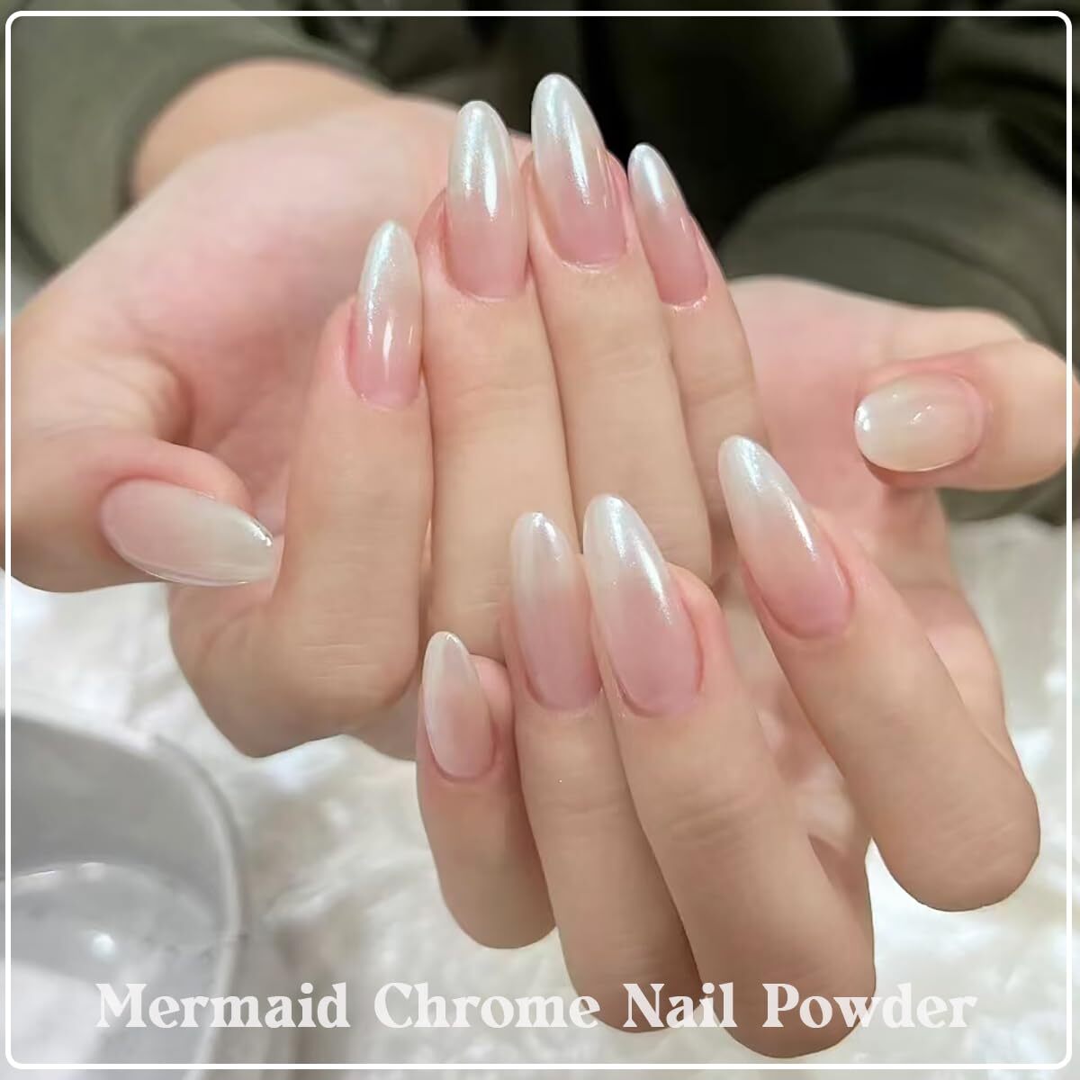 6 Colours Mermaid Chrome Nail Powder, Pearl Nail Art Powder, for Gel Polish