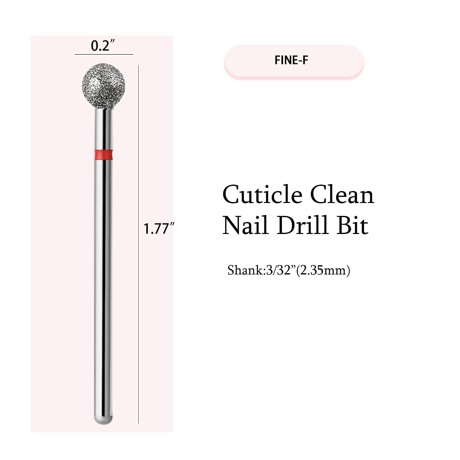 10pcs Safety Ball Cuticle Drill Bits, Carbide Diamond Nail Bits for Dead Skin…