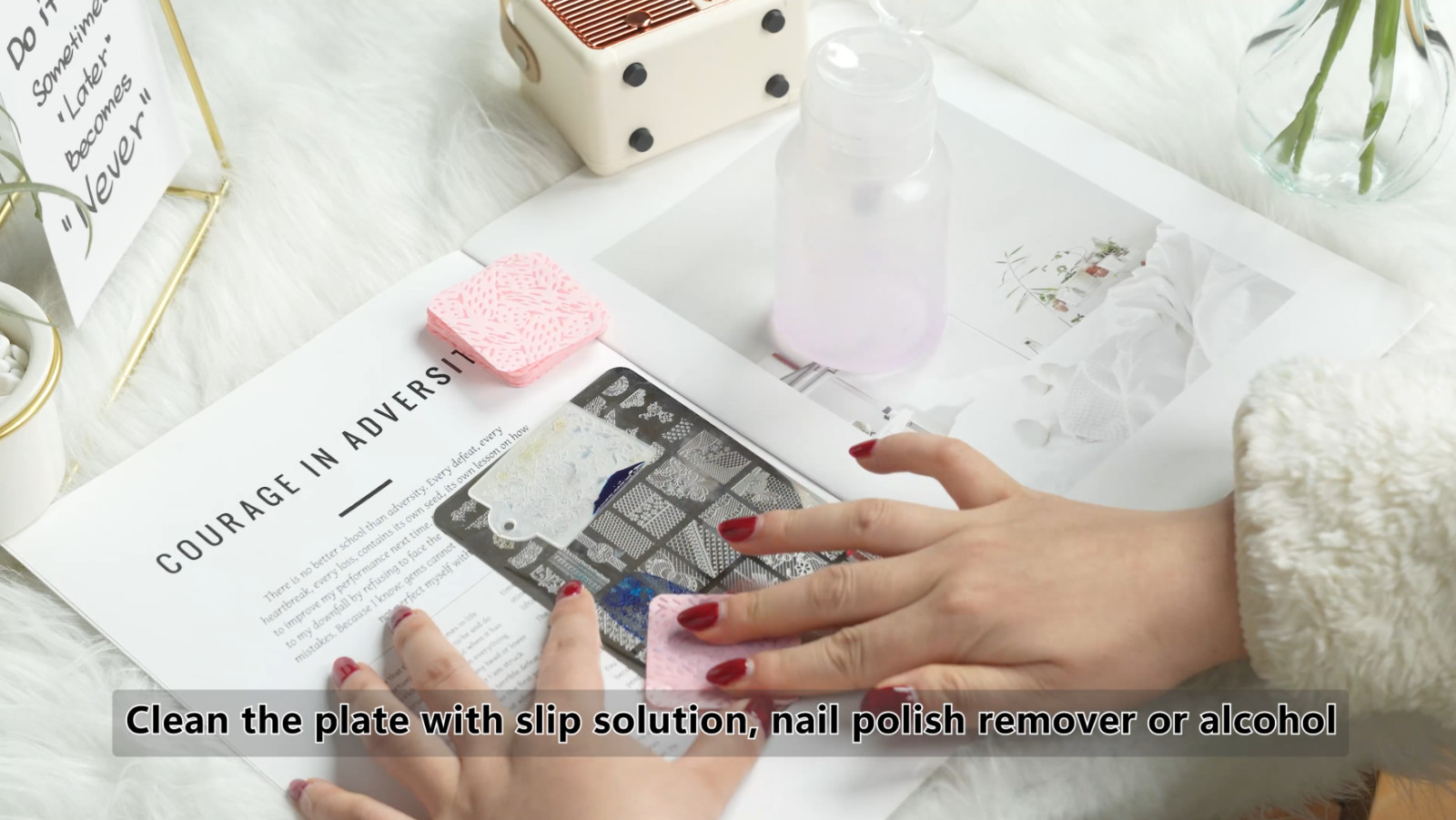 Nail Stamping Kit – 2 Plates, 4 Gel Polishes, 110 Patterns, Silicone Stamper & S