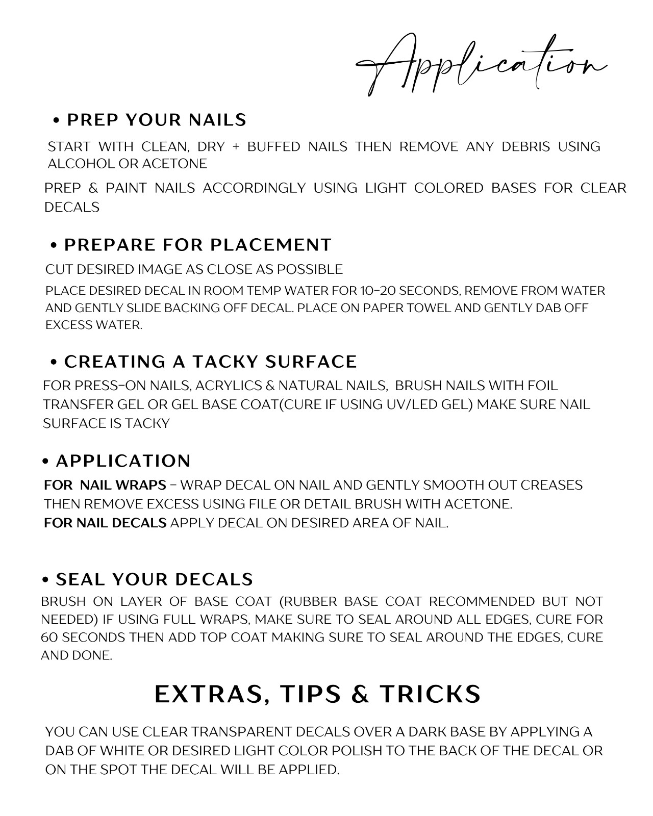Custom Nail Decals Water Transfer Nail Wraps