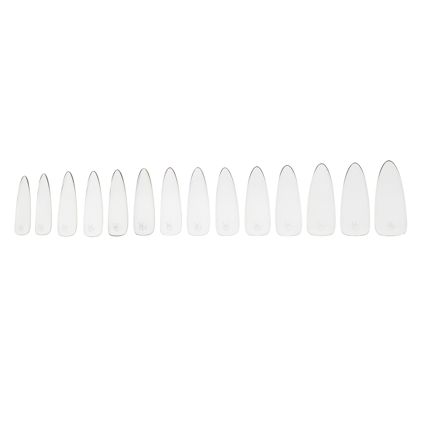 DL Pro Soak Off Almond Gel Nail Tips, Clear