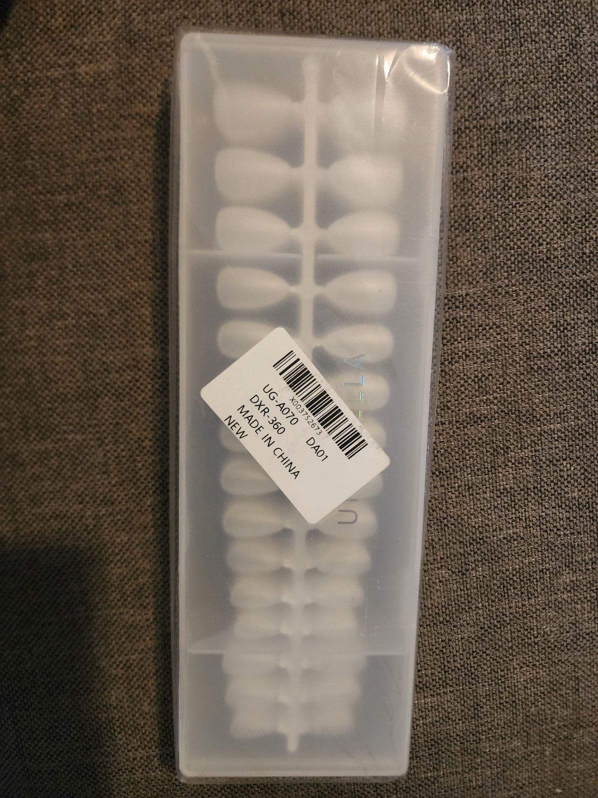 White Square Artificial Nail Tips Plastic with Box AXR-360 for Nail Art Finger