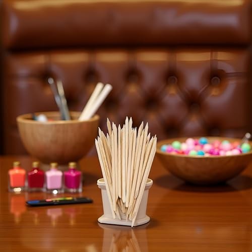 20Pcs Cuticle Pusher Nail Art Cuticle Orange Wood Sticks for Cuticle Removal