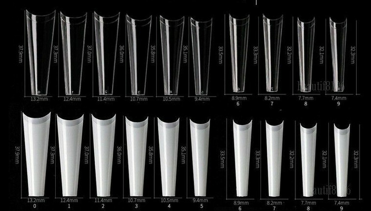 100/500/1000 Pcs Flat French Half Cover Artificial Fake False Nail Tips – Jargod