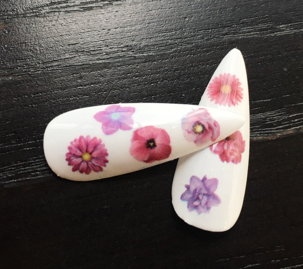 Water slide Nail Decals, Flower, Butterfly, Smiley, Heart, Floral Nails Art |