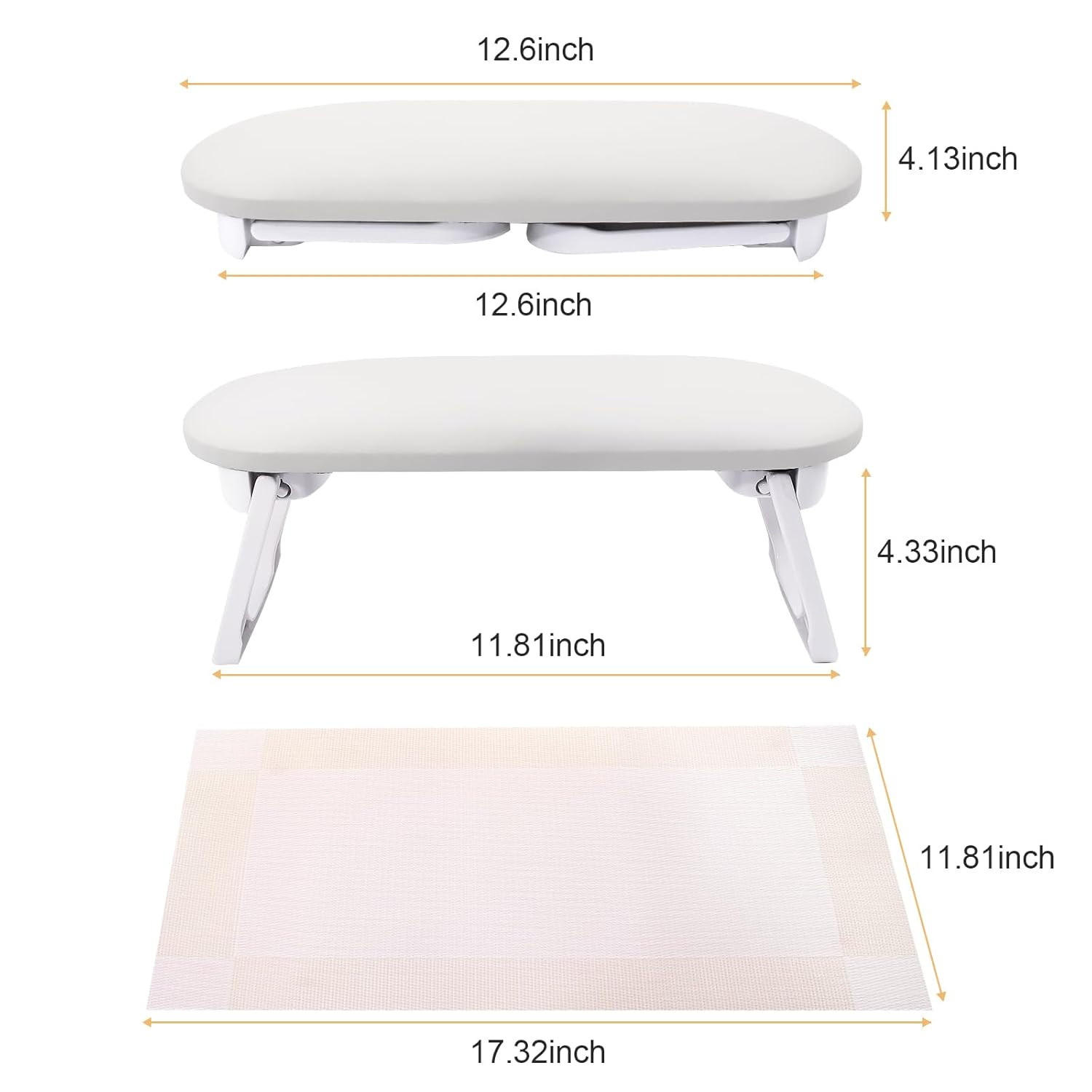 Nail Arm Rest, Foldable PU Leather Nail Hand Rest for Acrylic Nails Cushion Hand