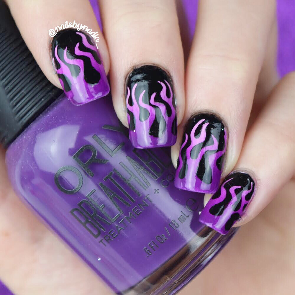 Fire Stencils for Nails, Halloween Nail Stickers, Nail Vinyls