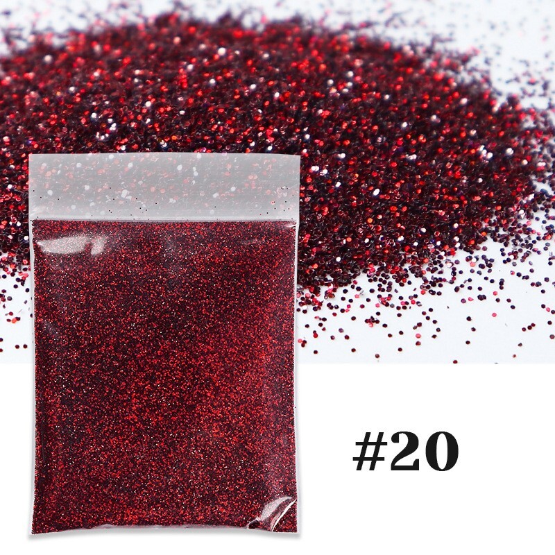 10G Nail Glitter Sequins Powder Laser Dust Powder 3D Nail Art Decor 0.2mm