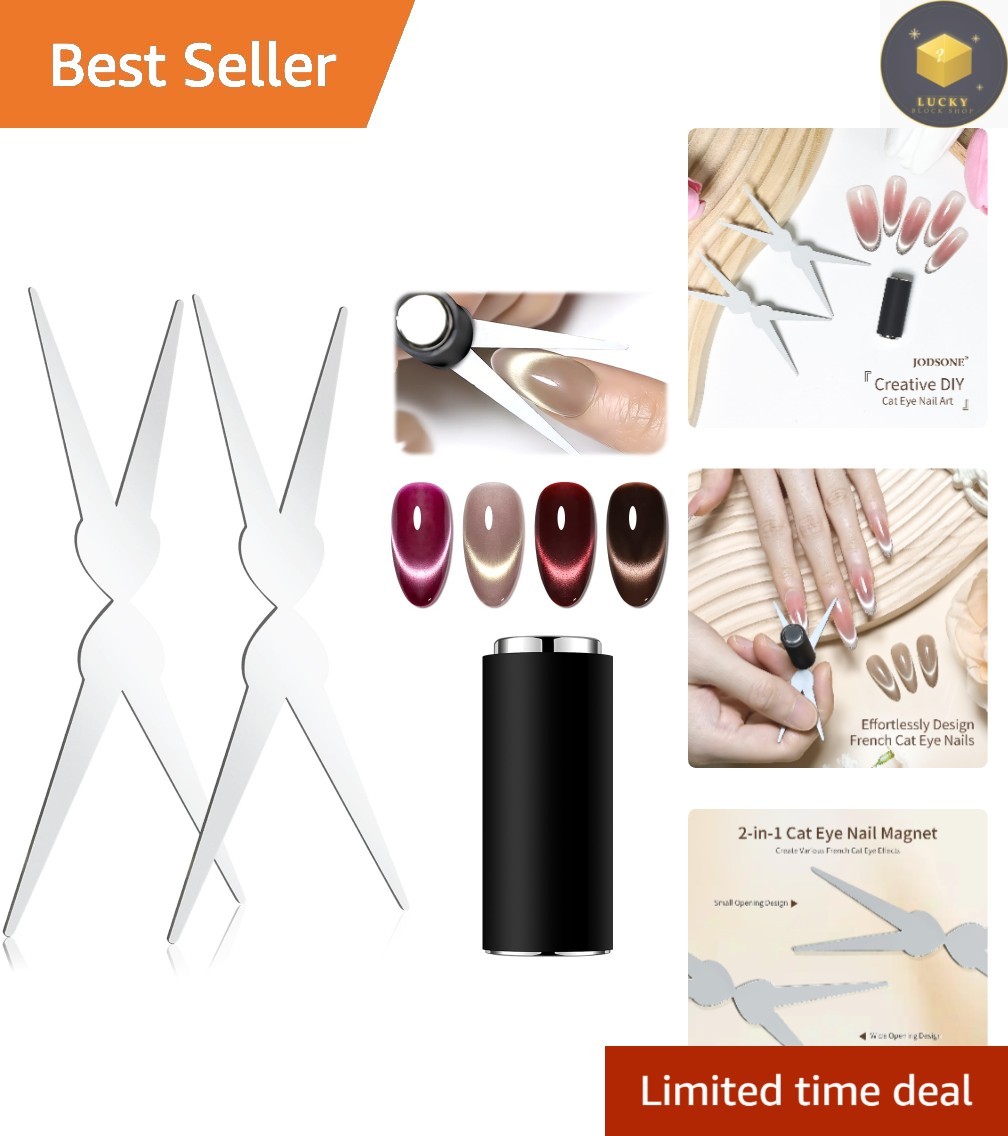 Beginner-Friendly French Cat Eye Magnet with Matte Cylinder & Scissor Plate