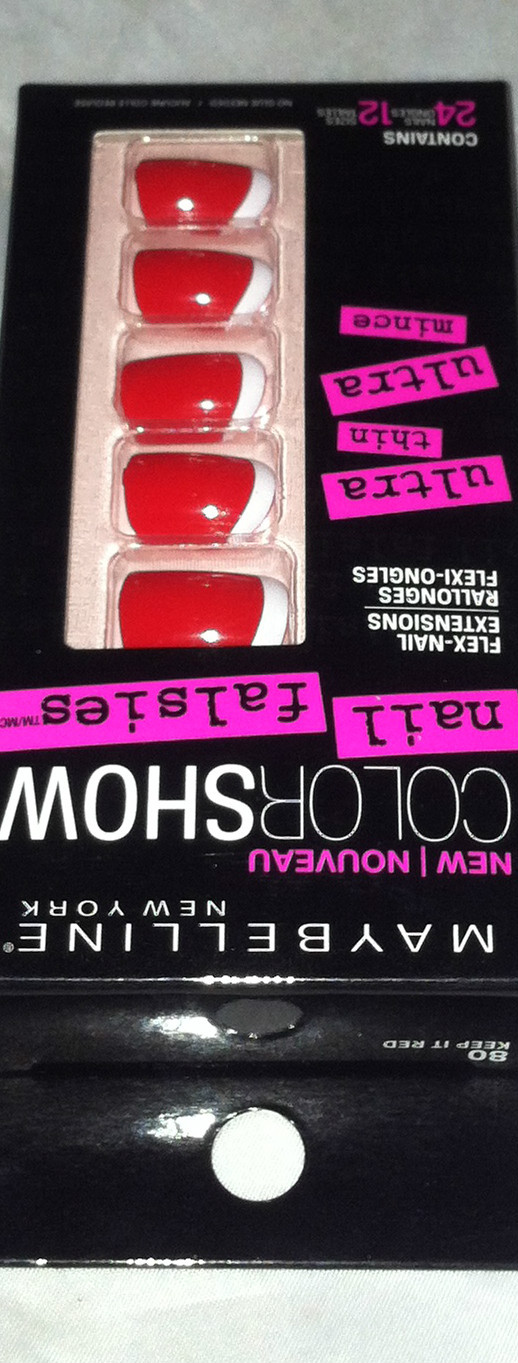 Maybelline Color Show Nail Falsies Flex-Nail Extensions * 80 KEEP IT RED * New